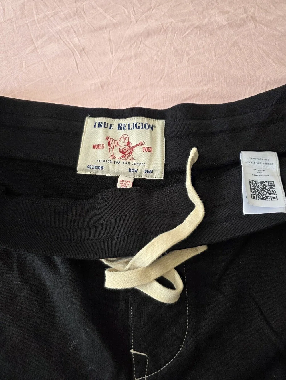 TRUE RELIGION BLK SWEATS/JOGGERS 2X